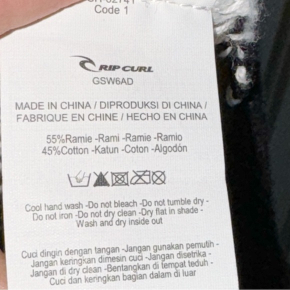 Rip Curl Cardigan Black/White Wide Stripe Open Front Sz Small/8 - Picture 8 of 9